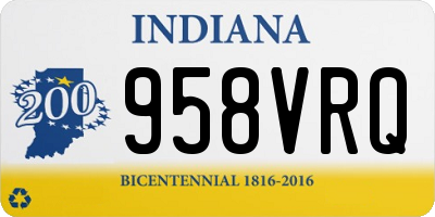 IN license plate 958VRQ