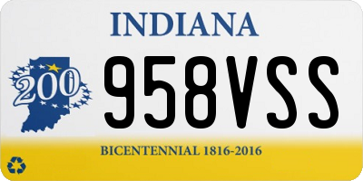 IN license plate 958VSS