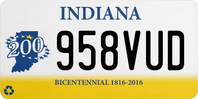 IN license plate 958VUD