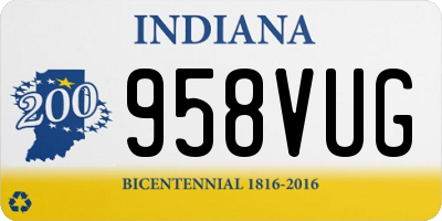 IN license plate 958VUG