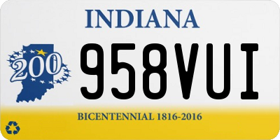 IN license plate 958VUI