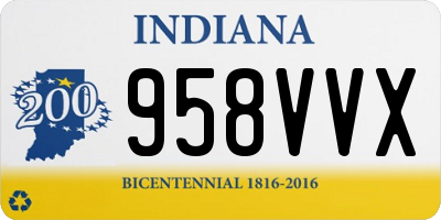 IN license plate 958VVX