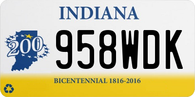 IN license plate 958WDK