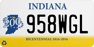 IN license plate 958WGL