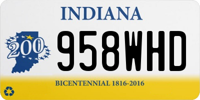 IN license plate 958WHD