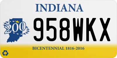 IN license plate 958WKX