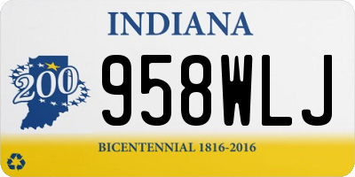 IN license plate 958WLJ