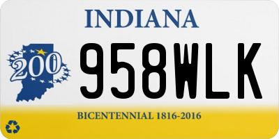 IN license plate 958WLK