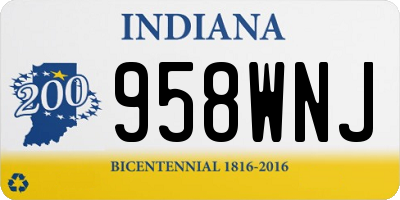 IN license plate 958WNJ