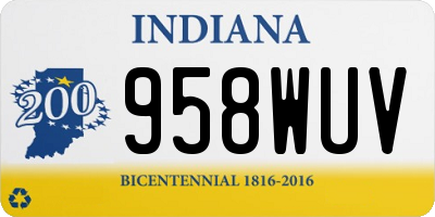 IN license plate 958WUV