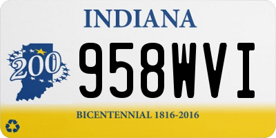 IN license plate 958WVI