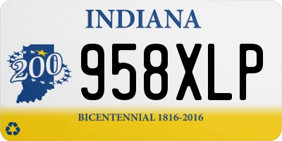 IN license plate 958XLP