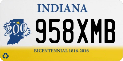 IN license plate 958XMB