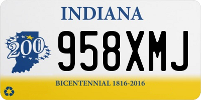 IN license plate 958XMJ