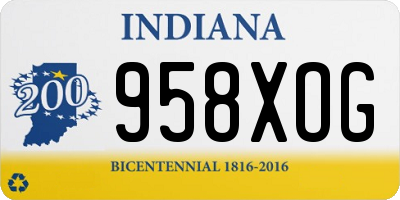 IN license plate 958XOG