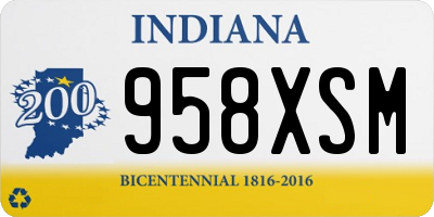 IN license plate 958XSM