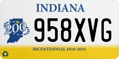 IN license plate 958XVG