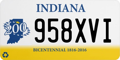 IN license plate 958XVI