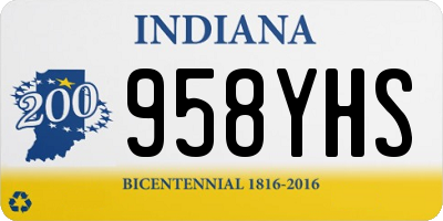 IN license plate 958YHS