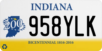IN license plate 958YLK