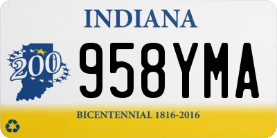 IN license plate 958YMA