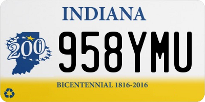IN license plate 958YMU