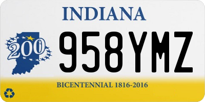 IN license plate 958YMZ
