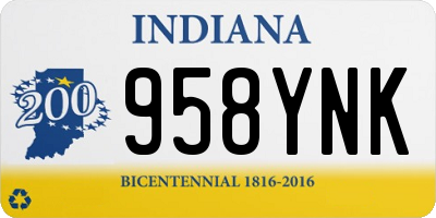 IN license plate 958YNK