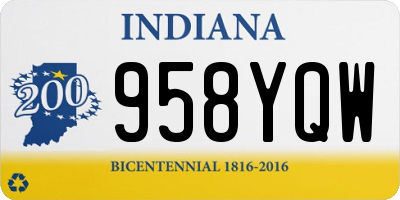 IN license plate 958YQW