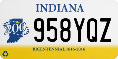 IN license plate 958YQZ