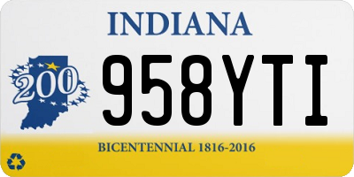 IN license plate 958YTI