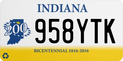 IN license plate 958YTK