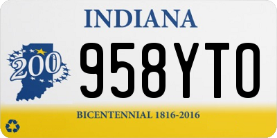 IN license plate 958YTO
