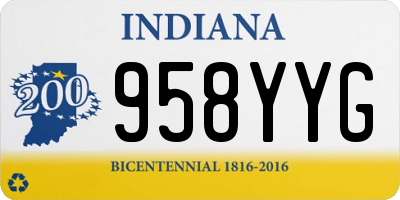 IN license plate 958YYG