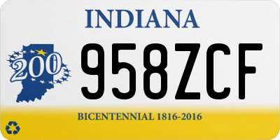 IN license plate 958ZCF