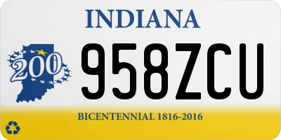 IN license plate 958ZCU