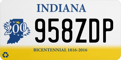 IN license plate 958ZDP