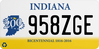 IN license plate 958ZGE