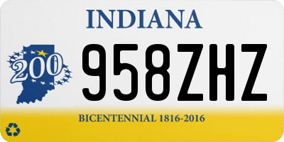 IN license plate 958ZHZ