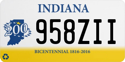 IN license plate 958ZII