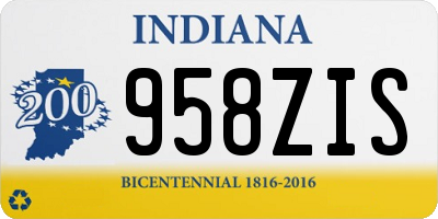 IN license plate 958ZIS