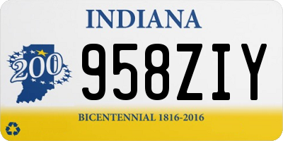 IN license plate 958ZIY