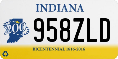 IN license plate 958ZLD