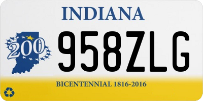 IN license plate 958ZLG