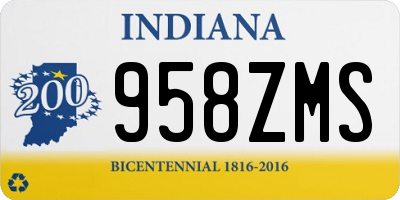 IN license plate 958ZMS