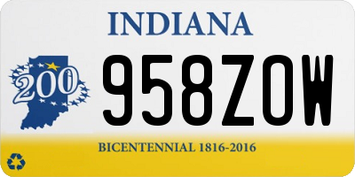 IN license plate 958ZOW