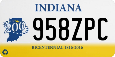 IN license plate 958ZPC