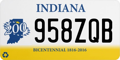 IN license plate 958ZQB