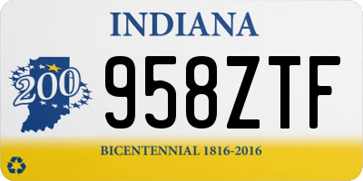 IN license plate 958ZTF