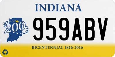 IN license plate 959ABV